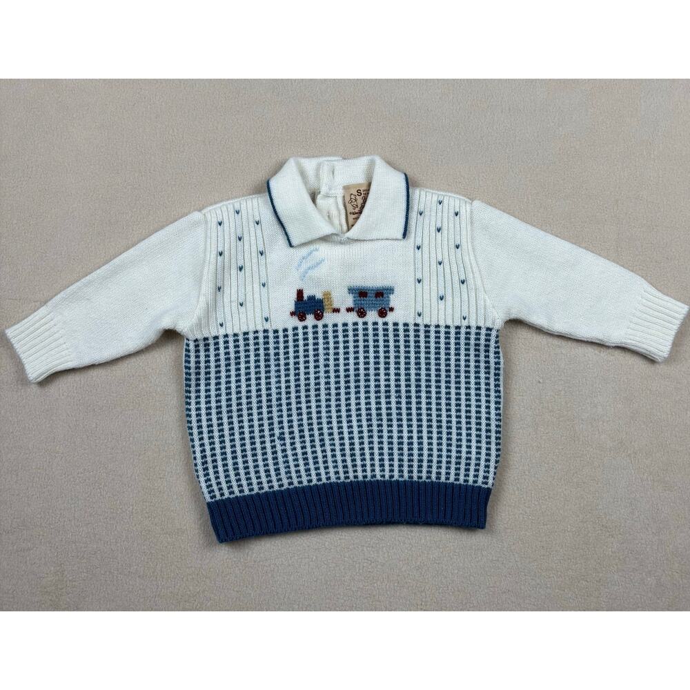 VINTAGE Disney Winnie the Pooh knit train sweater size‎ 14-19lb (approx 6-9m)